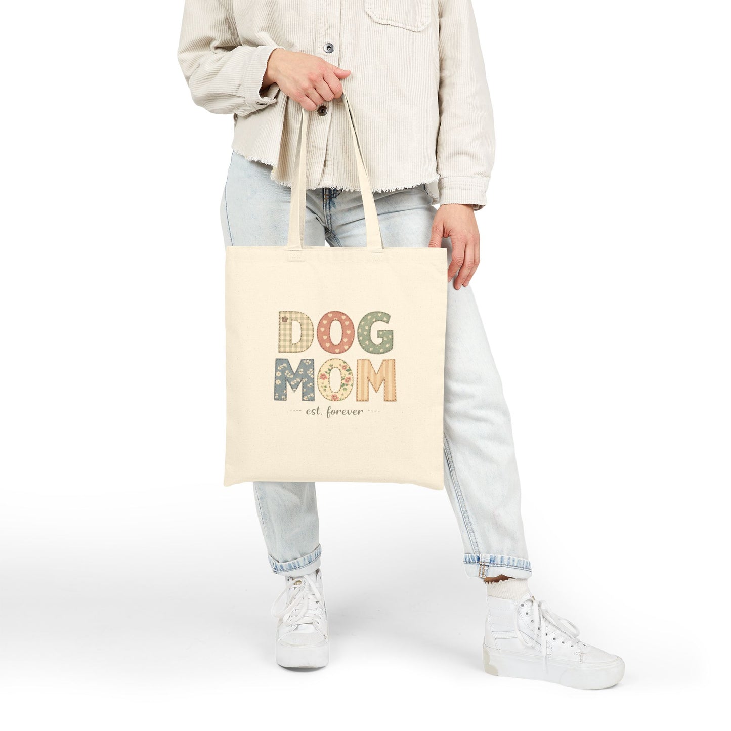 Cotton Canvas Tote Bag | Dog Mom / I Need More Dogs Design Gift