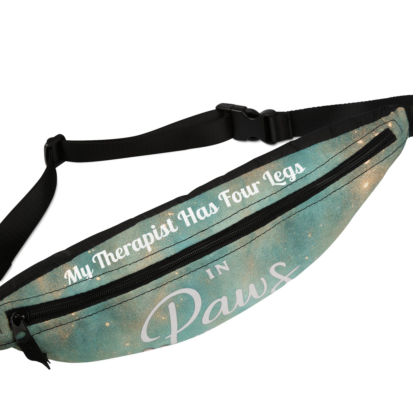 Funny Dog Fanny Pack Patina Blue Pet Lover Gift In Paws We Trust