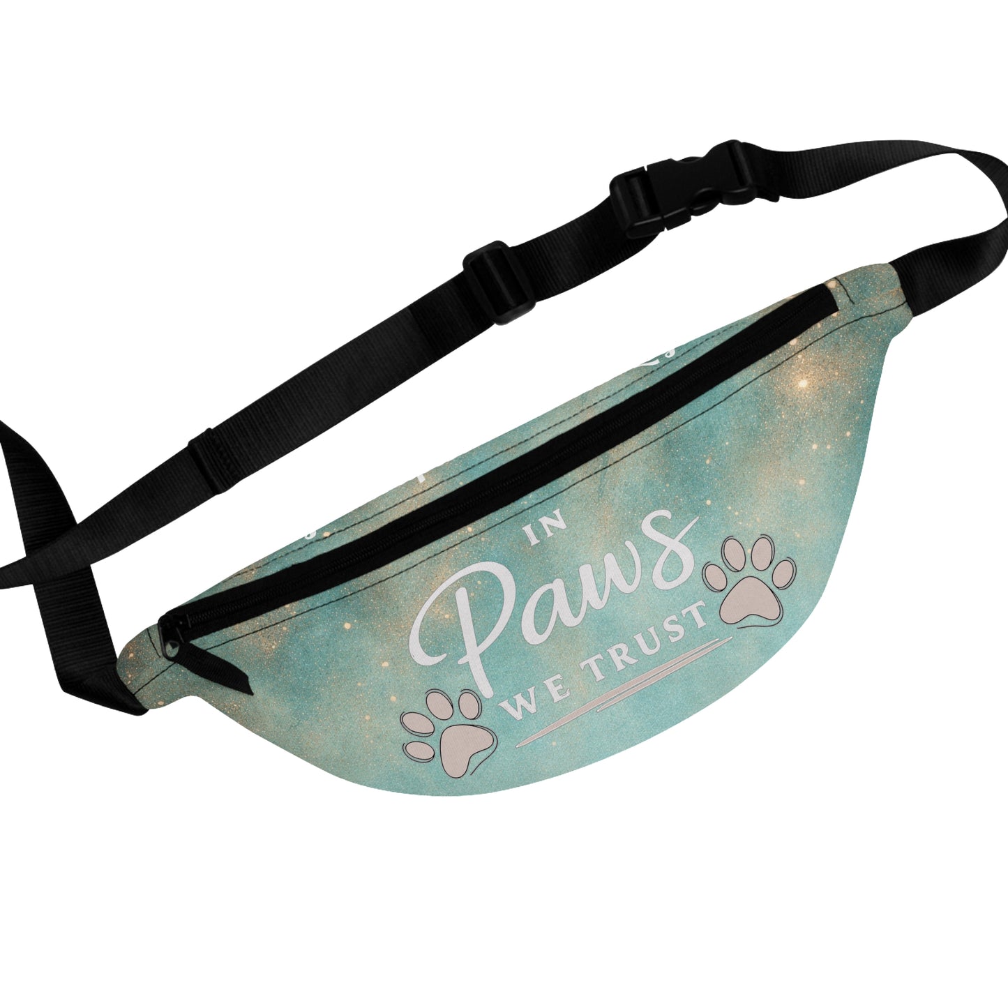 Funny Dog Fanny Pack Patina Blue Pet Lover Gift In Paws We Trust