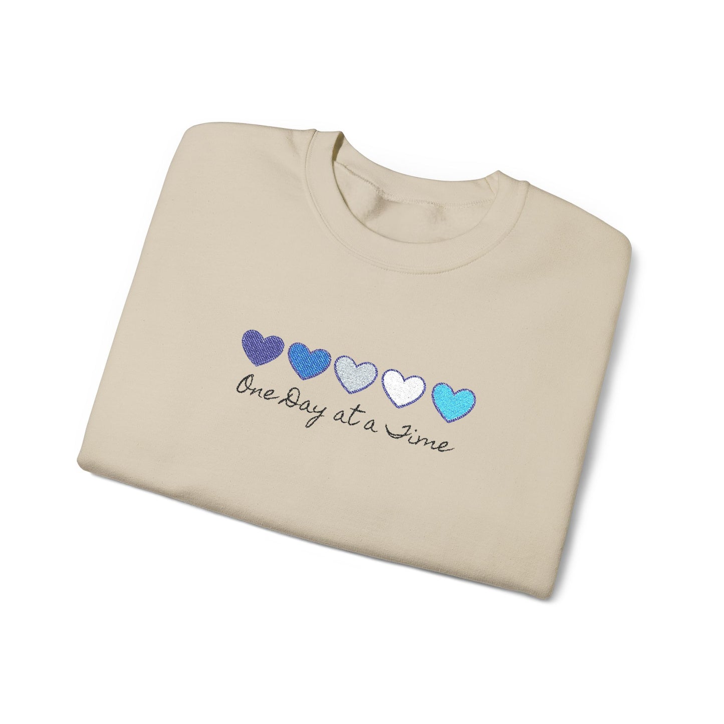 Embroidered Shirt, Sweatshirt Mental Health Awareness , Inspirational Support, Motivational Quotes One Day at a Time